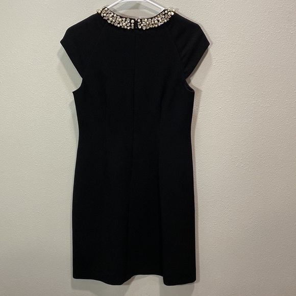 Eliza J bejeweled neckline black formal dress‎ sheath - Picture 3 of 10